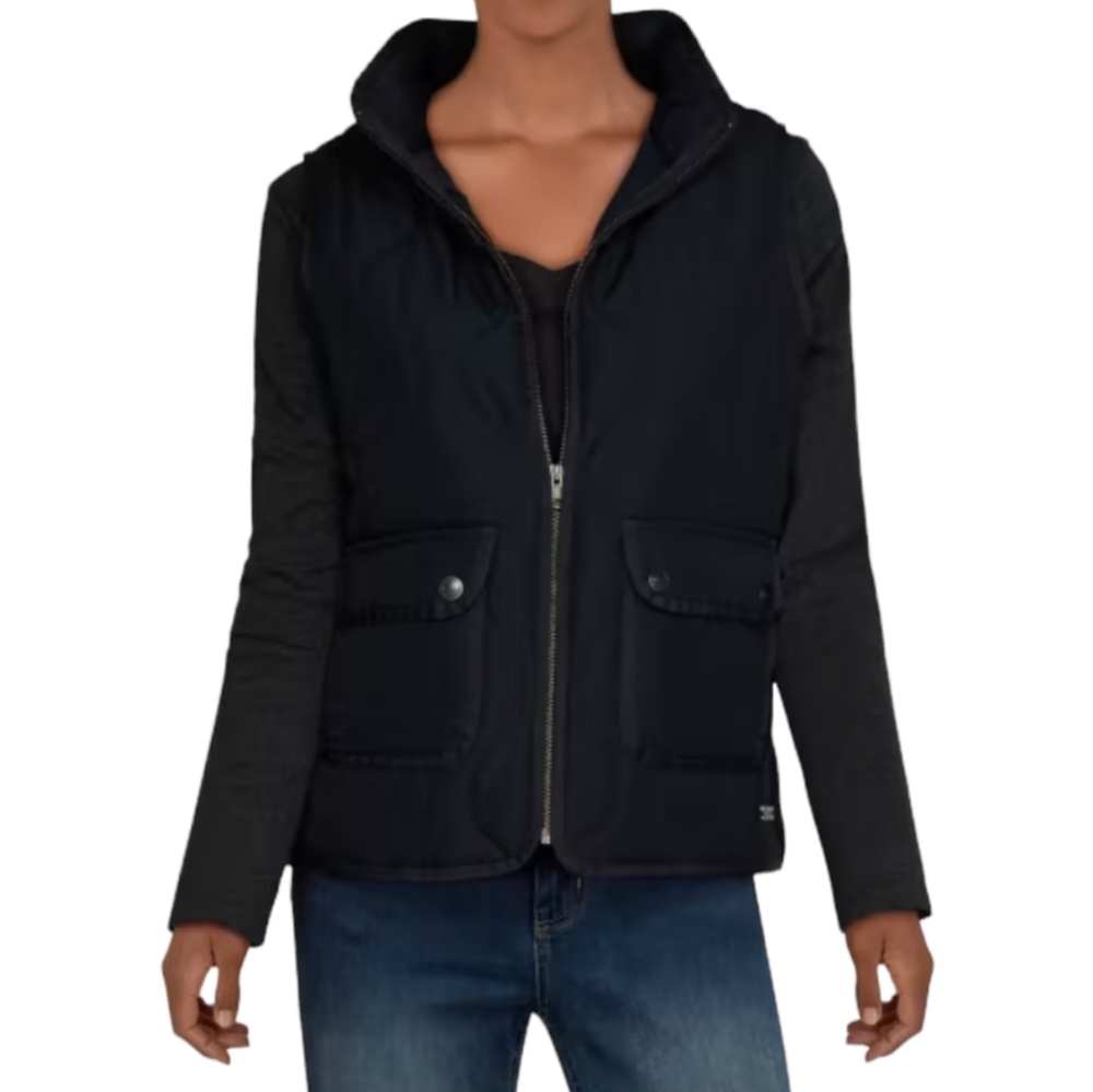 Natural Reflections Quilted Vest for Ladies Anthracite Black Women's Size Small